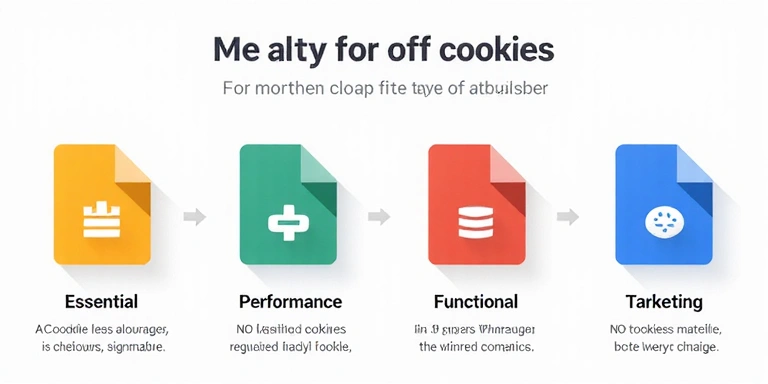 Different types of cookies used on websites